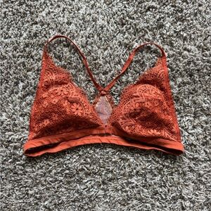 Lace Bralette in Rust Orange